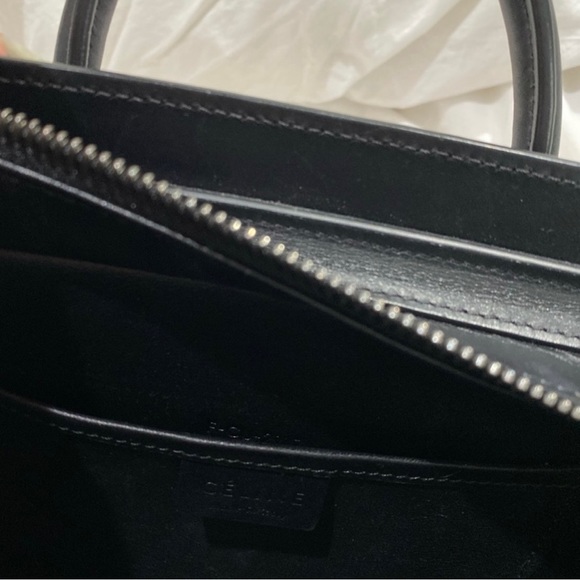 Celine mini nano luggage tote bag magenta black and grey - Picture 12 of 12